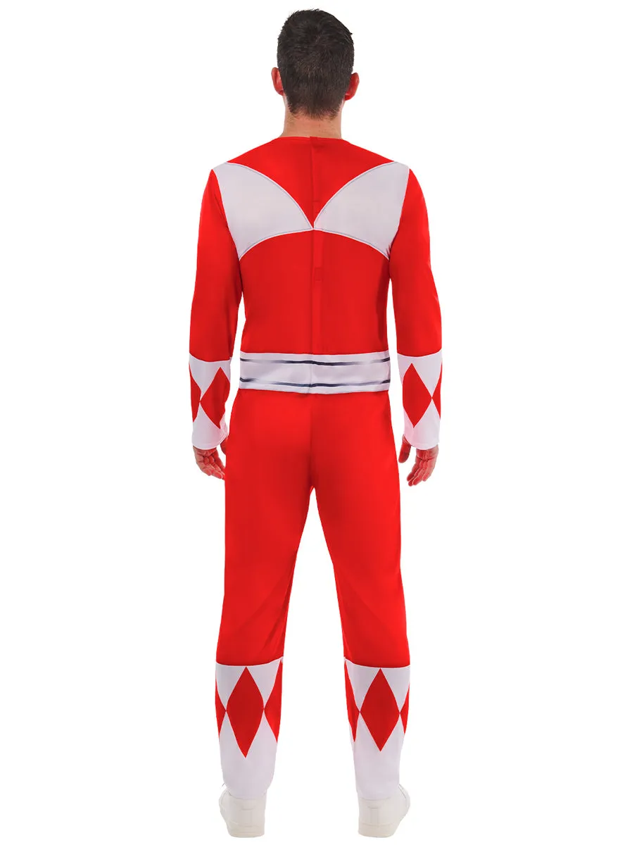 Mighty Morphin Power Rangers Deluxe Mens Red Ranger Costume