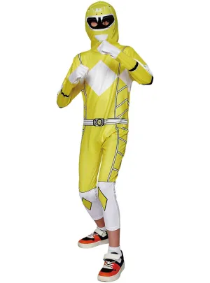 Mighty Yellow Boys Morphing Ranger Costume Jumpsuit