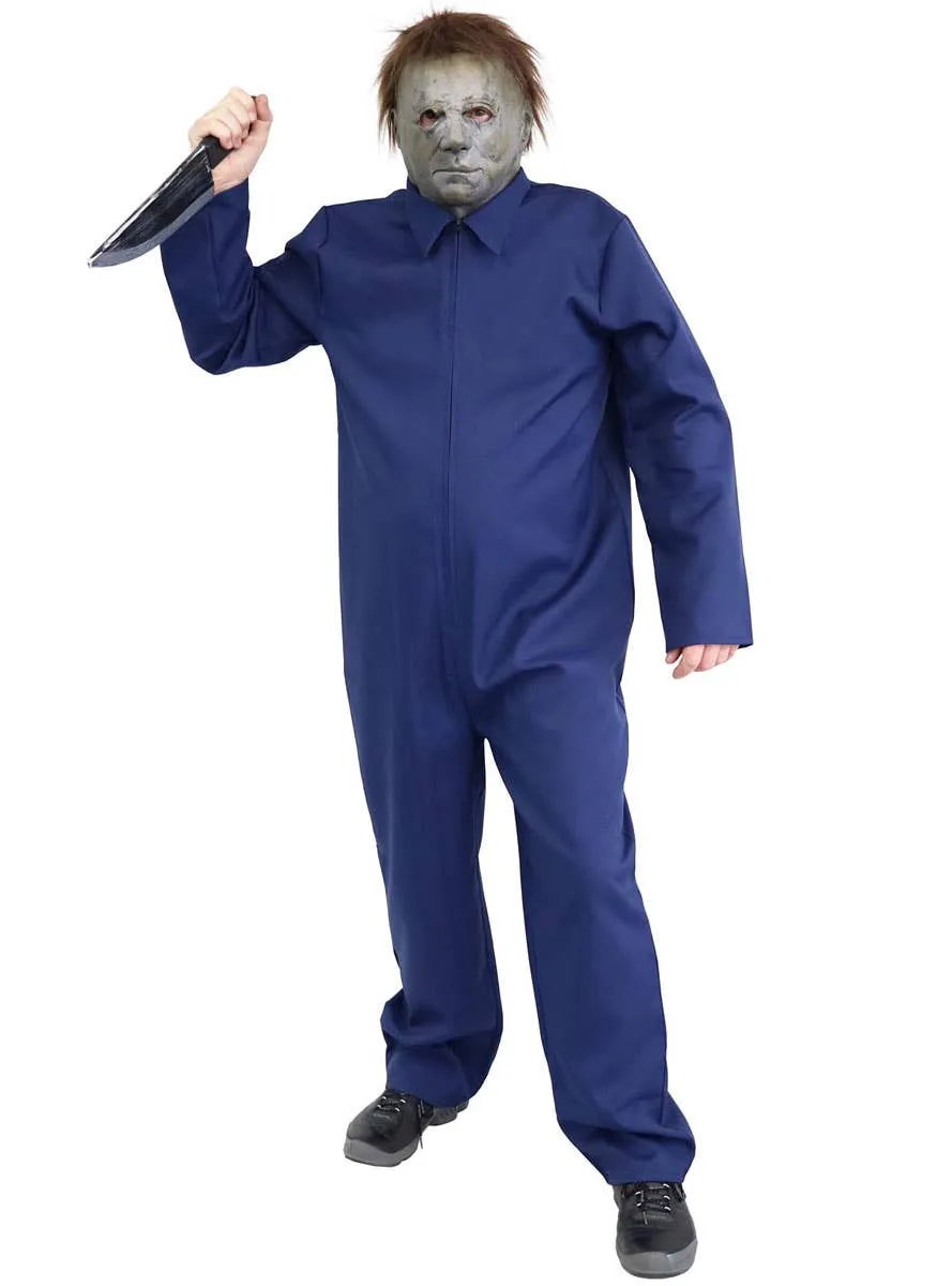 Mike Myers Mens Blue Halloween Costume