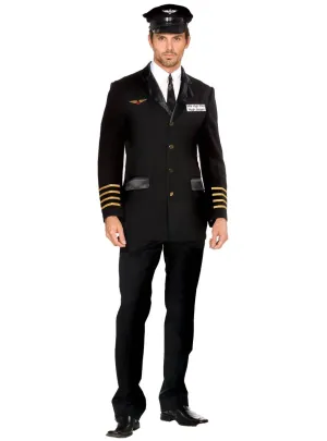 Mile High Hugh Mens Pilot Dress Up Costume