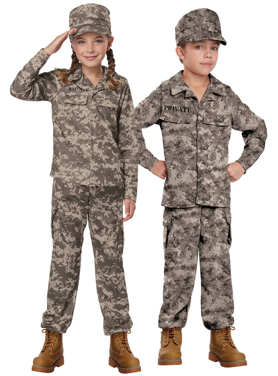 Military Army Soldier Boys Fancy Dress Costume