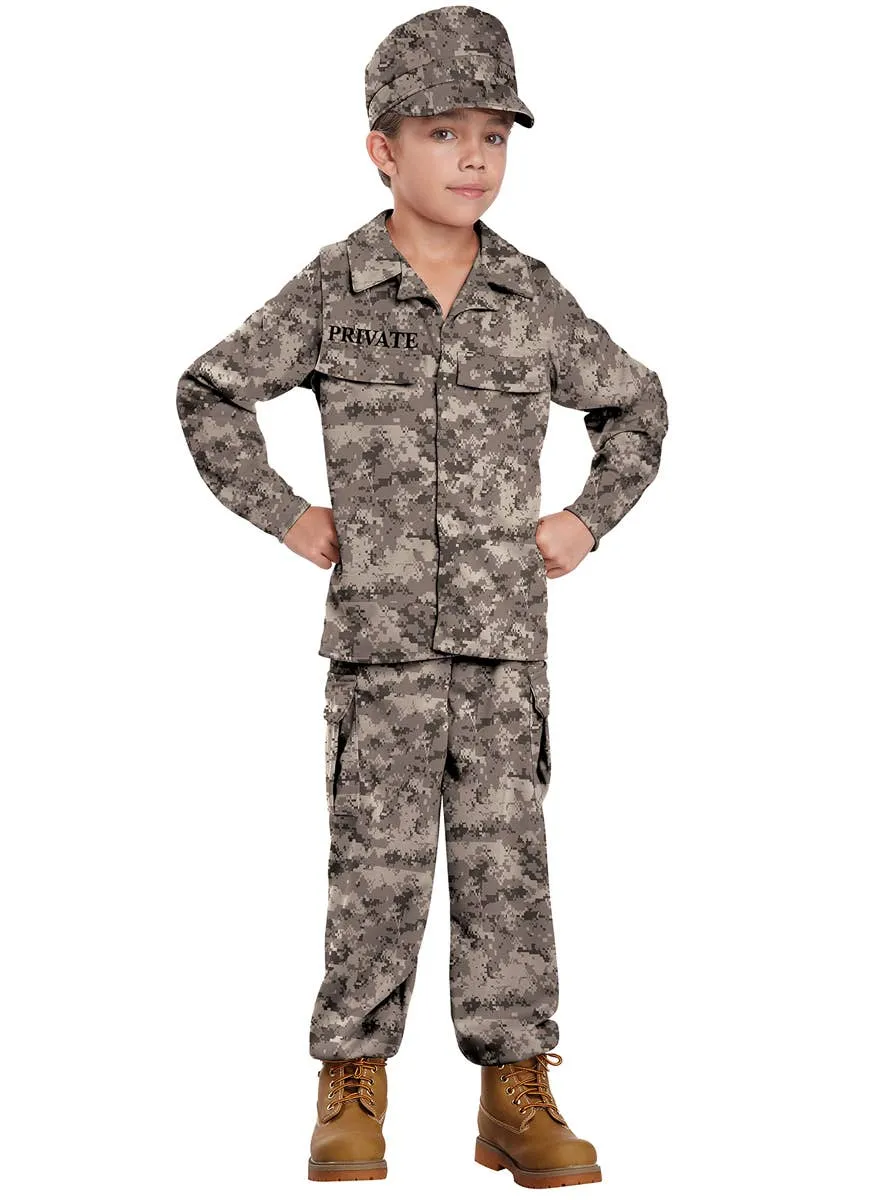Military Army Soldier Boys Fancy Dress Costume