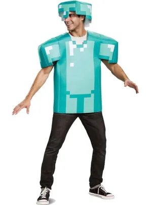 Minecraft Adults Deluxe Diamond Armour Costume