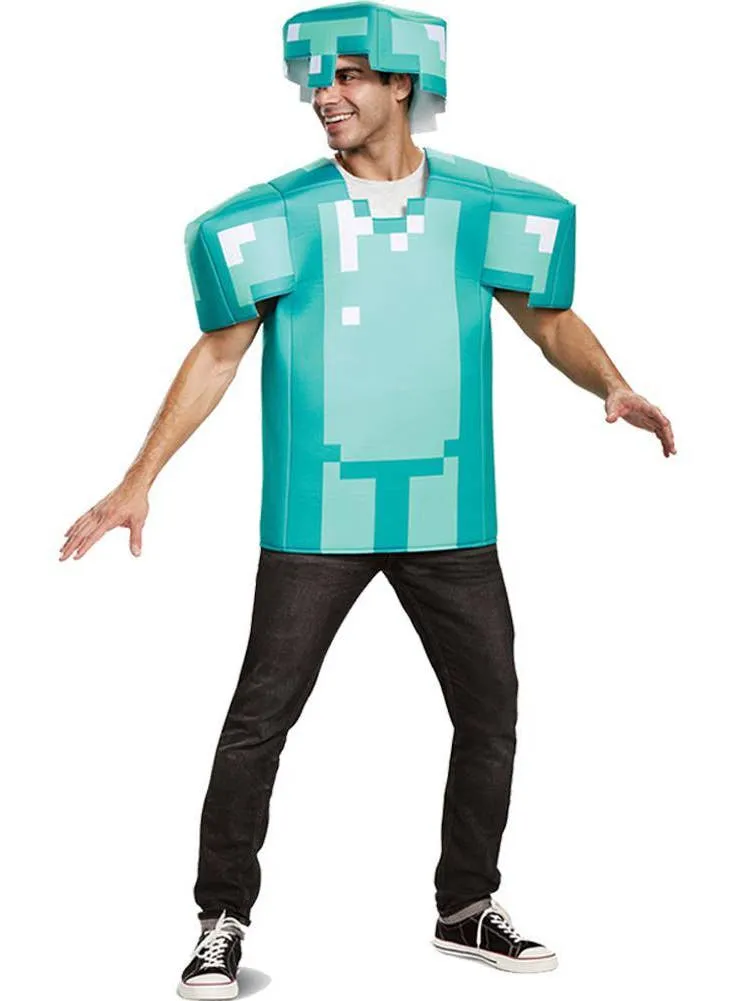 Minecraft Adults Deluxe Diamond Armour Costume