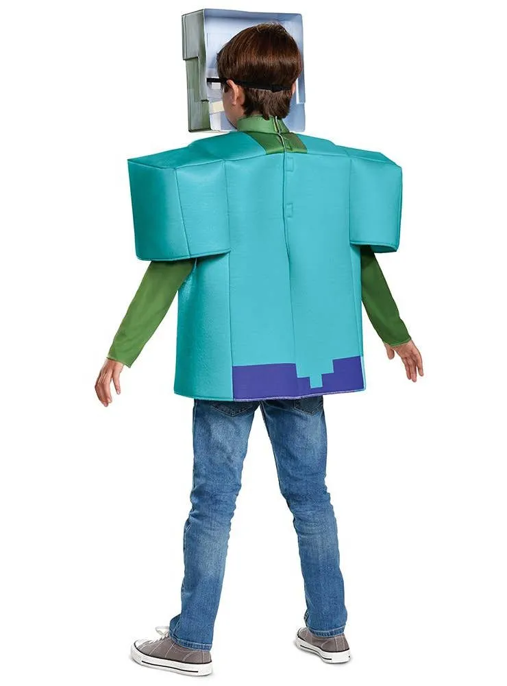 Minecraft Boys Zombie Steve Gaming Costume