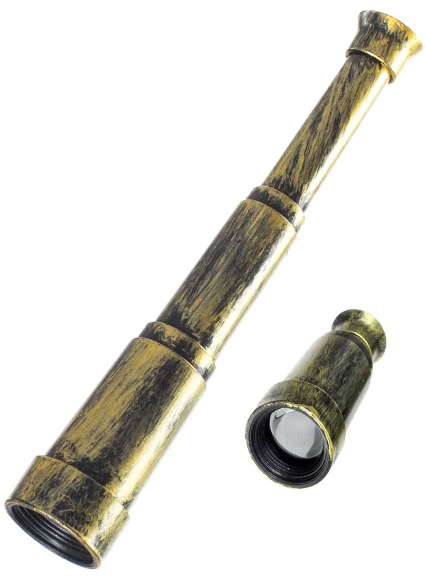 Mini Brass Look Pirate Telescope Costume Accessory