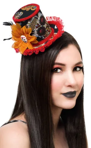 Mini Day of the Dead Sugar Skull Top Hat