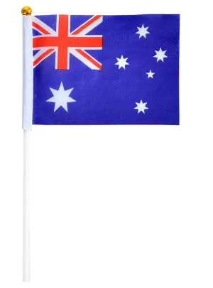 Mini Hand Held Australia Day Flags - 6 Pack