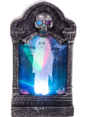 Mini Light Up Ghost Bride Tombstone Tabletop Decoration
