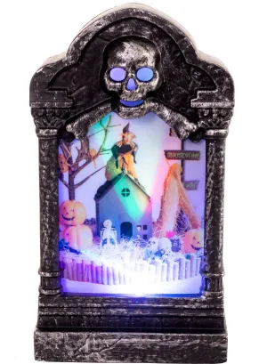 Mini Light Up Haunted House Tombstone Tabletop Decoration