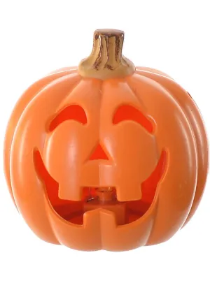 Mini Light Up Smiling Pumpkin Halloween Decoration