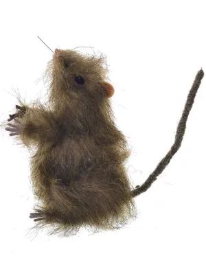 Mini Mangy Brown Rat Halloween Decoration