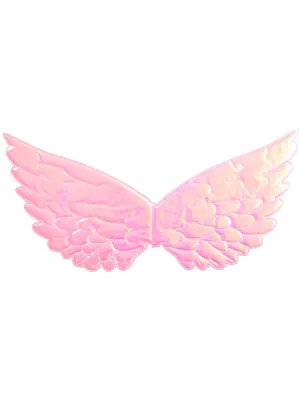 Mini Metallic Iridescent Pink Angel Costume Wings