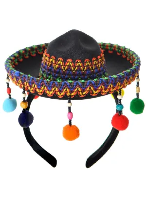 Mini Mexican Sombrero Costume Headband