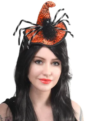 Mini Orange Witch Hat Costume Headband
