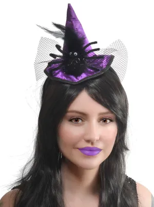 Mini Purple Witch Hat Costume Headband
