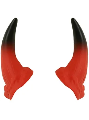 Mini Red and Black Devil Horns on Elastic