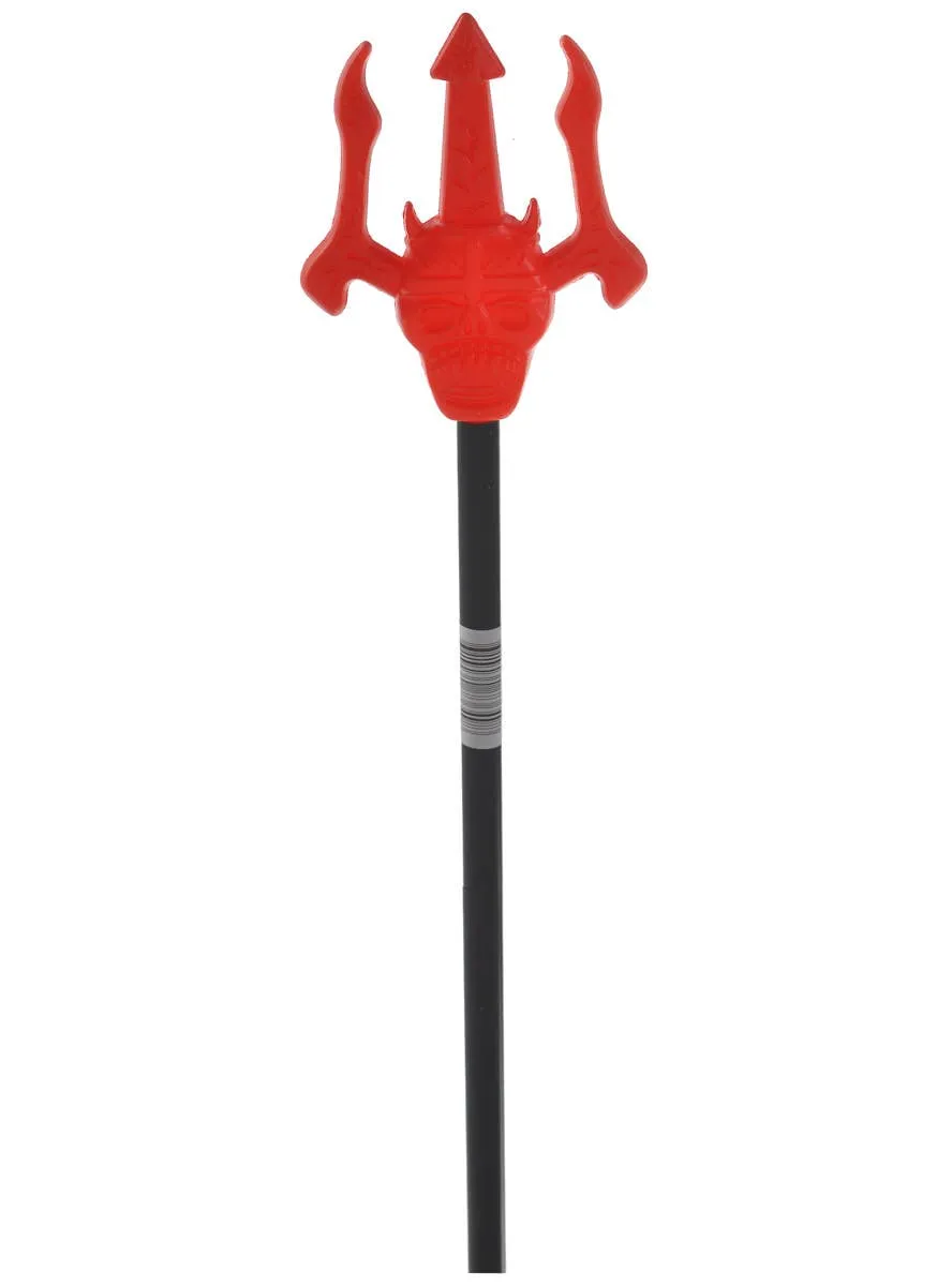 Mini Red Devil Head Pitchfork Costume Weapon