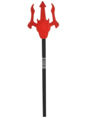 Mini Red Devil Head Pitchfork Costume Weapon