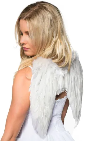 Mini White Feather Angel Wings