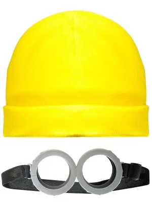 Minion Kids Yellow Beanie and Goggles Accessory Set