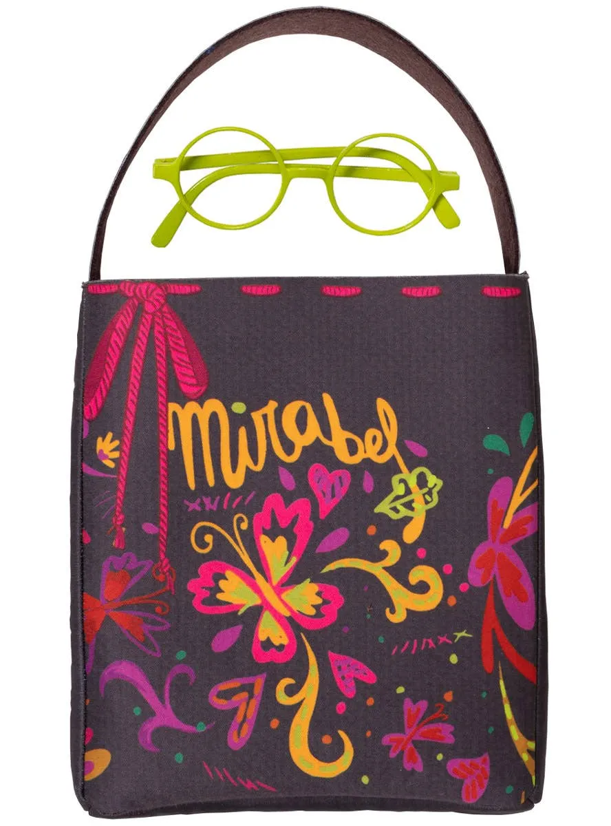 Mirabel Girls Encanto Costume Bag and Glasses Set