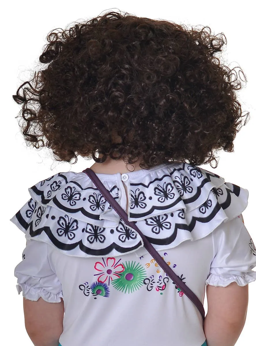 Mirabella Girls Curly Brown Costume Wig and Glasses
