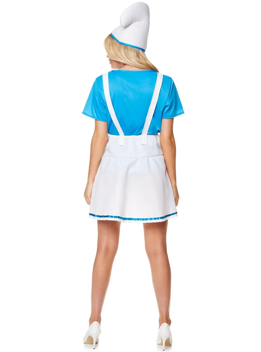 Miss Blue Gnome Womens Smurfette Costume