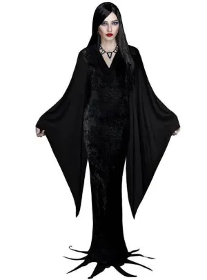 Miss Darkness Womens Morticia Addams Halloween Costume