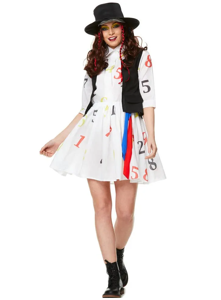 Miss George Womens 80s Pop Star Dress Up Costume