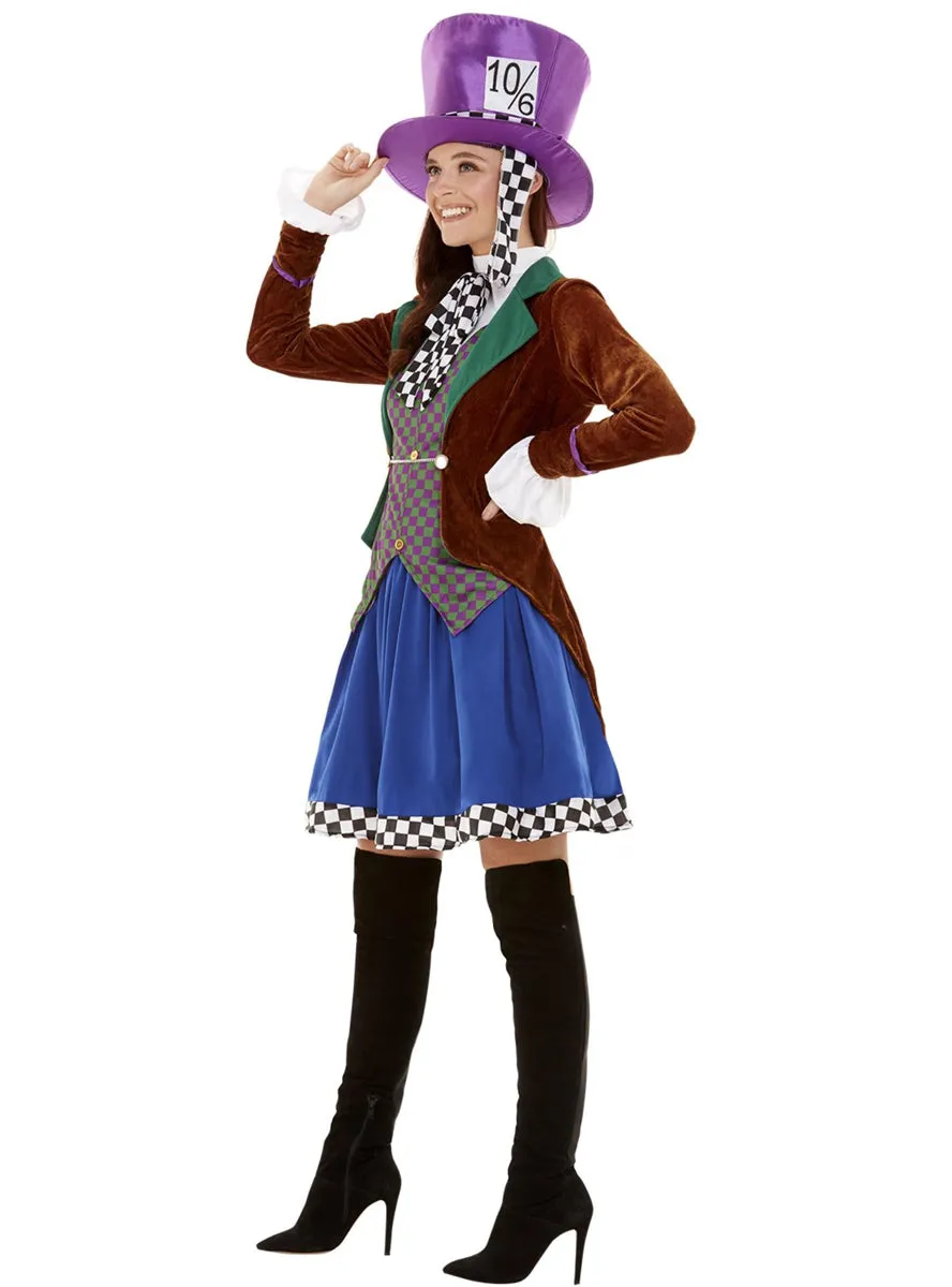 Miss Mad Hatter Womens Alice In Wonderland Costume