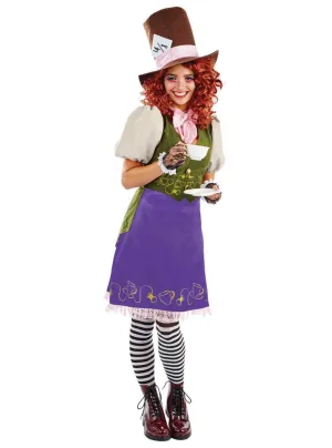 Miss Madness Womens Plus Size Wonderland Hatter Costume