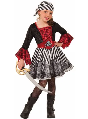 Miss Matey Girls Cute Pirate Fancy Dress Costume