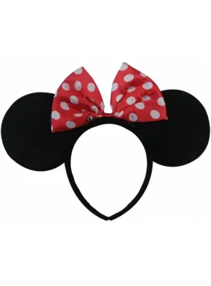 Miss Mouse Ears Headband with Bow