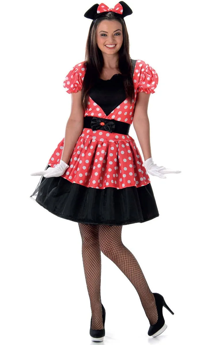 Miss Mouse Womens Polka Dot Costume