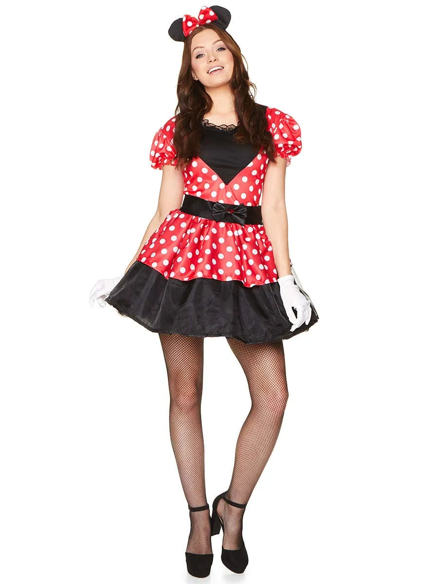 Miss Mouse Womens Polka Dot Costume