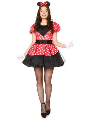 Miss Mouse Womens Polka Dot Costume