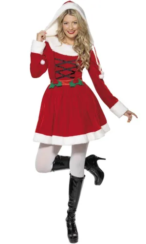 Miss Santa Womens Christmas Fancy Dress Costume