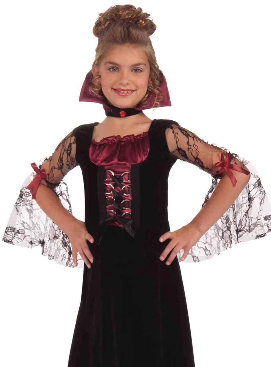 Miss Vampiress Girls Halloween Costume