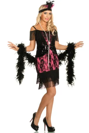 Miss Viola Womens Deluxe 1920s Flapper Dress Costume