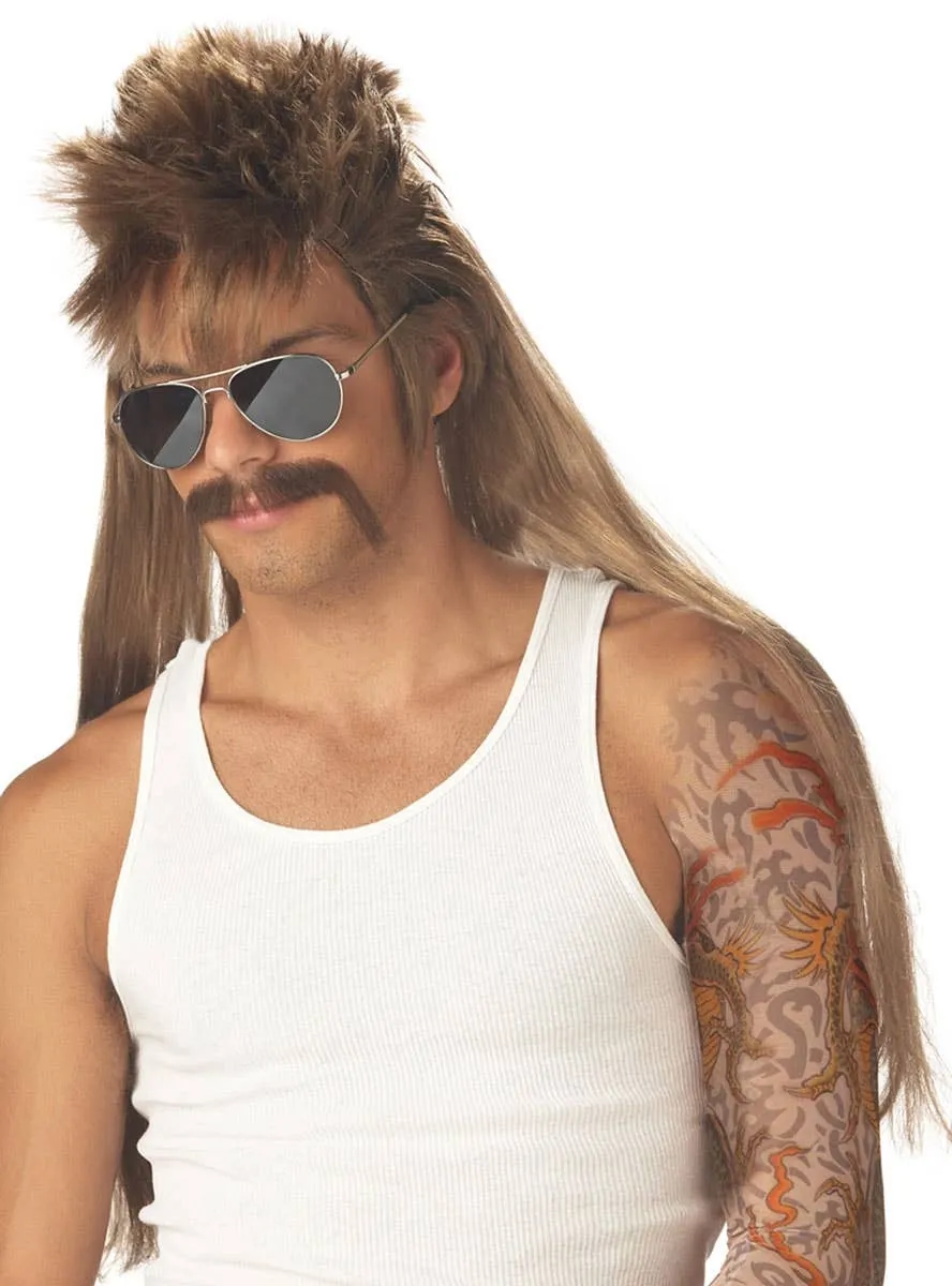 Mississippi Mud Flap Light Brown Wig and Moustache