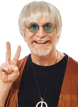 Mixed Grey Mens Classic Short Costume Wig