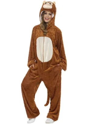 Monkey Animal Onesie Womens Costume