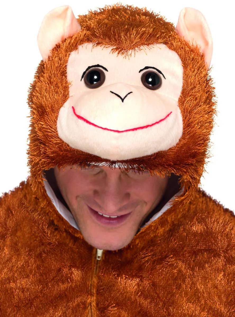 Monkey Mens Animal Fancy Dress Costume Onesie