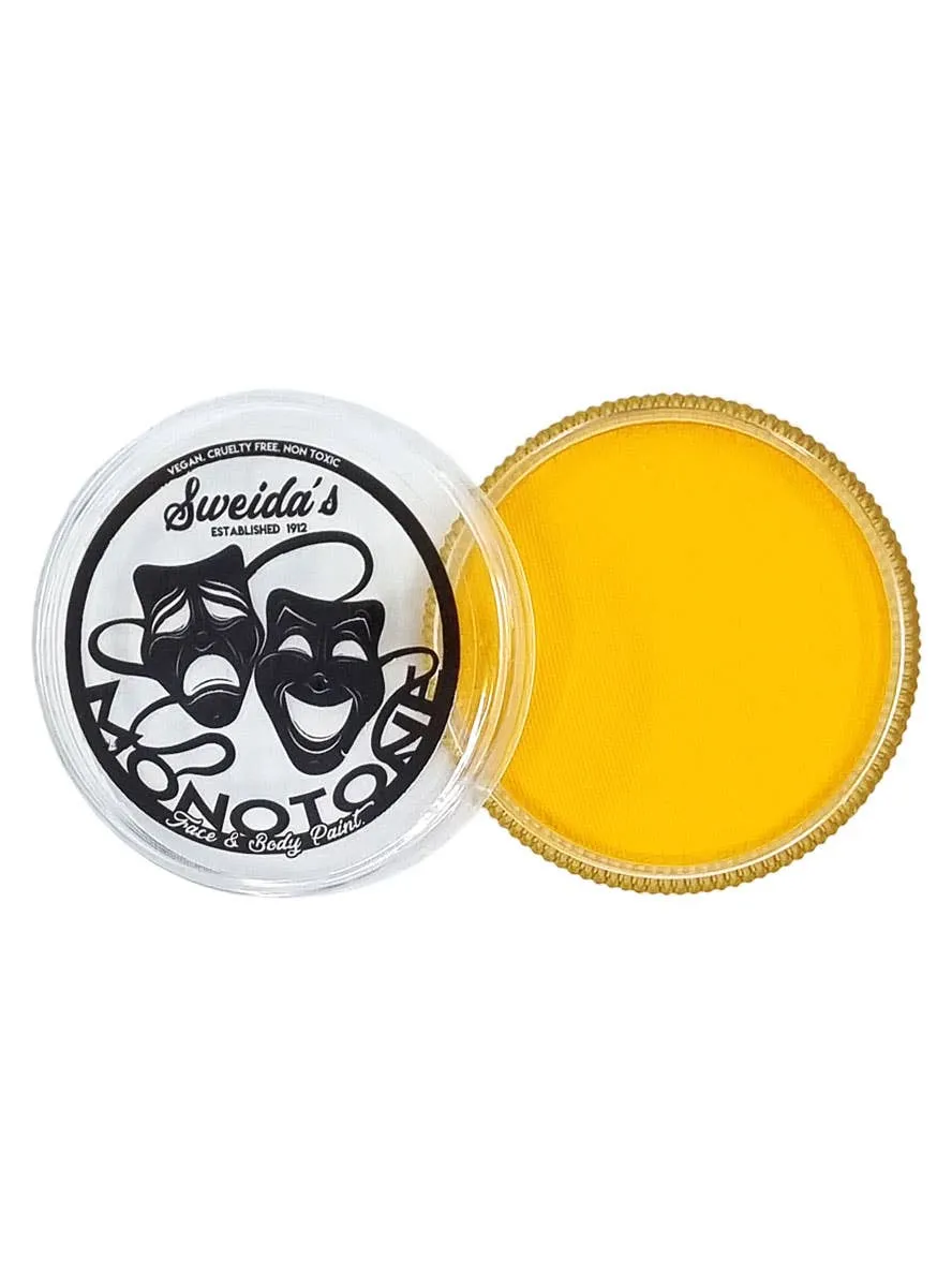 Monotone Bright Yellow Greasepaint Face and Body Paint Makeup
