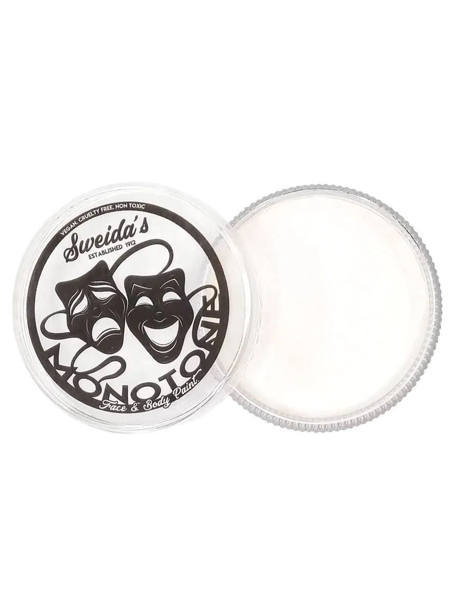 Monotone White Greasepaint Face and Body Paint Makeup