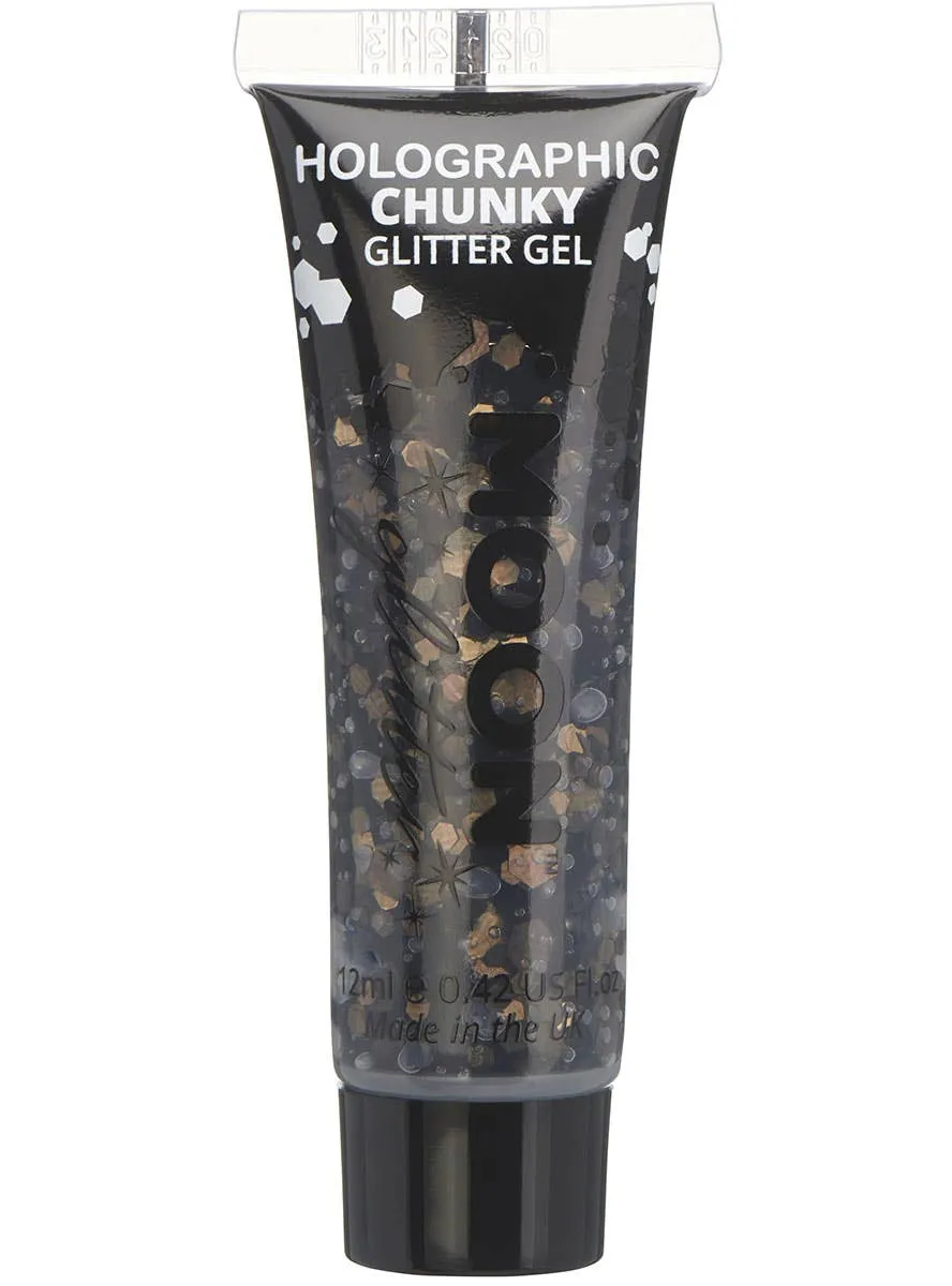 Moon Glitter Holographic Black Chunky Glitter Gel