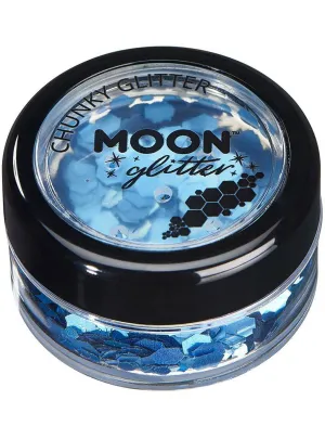 Moon Glitter Holographic Blue Chunky Loose Glitter