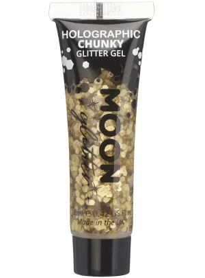 Moon Glitter Holographic Gold Chunky Glitter Gel