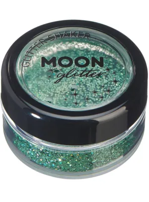 Moon Glitter Holographic Green Loose Glitter Shaker